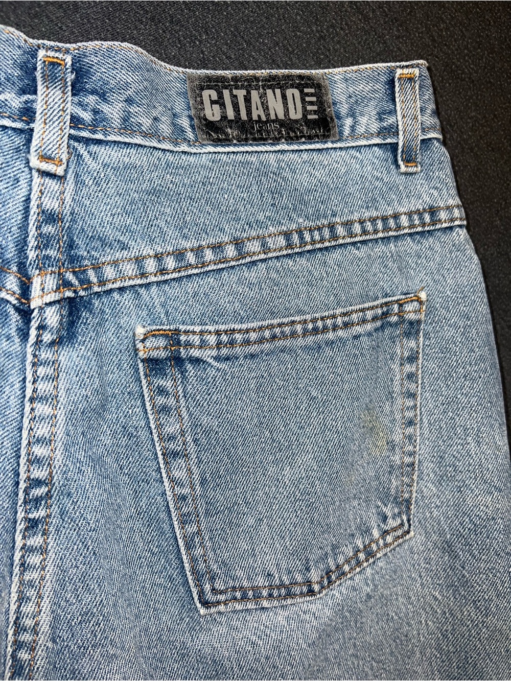 Gitano Vintage 90s Relaxed Fit Denim Jeans Pale Blue Wide‎ Leg Women 16P